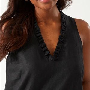 Two Palms Ruffle Linen Dress Tommy Bahama ! New no tags